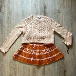 Cupcakes and Cashmere girls size 5/6 sweater and matching skirt set